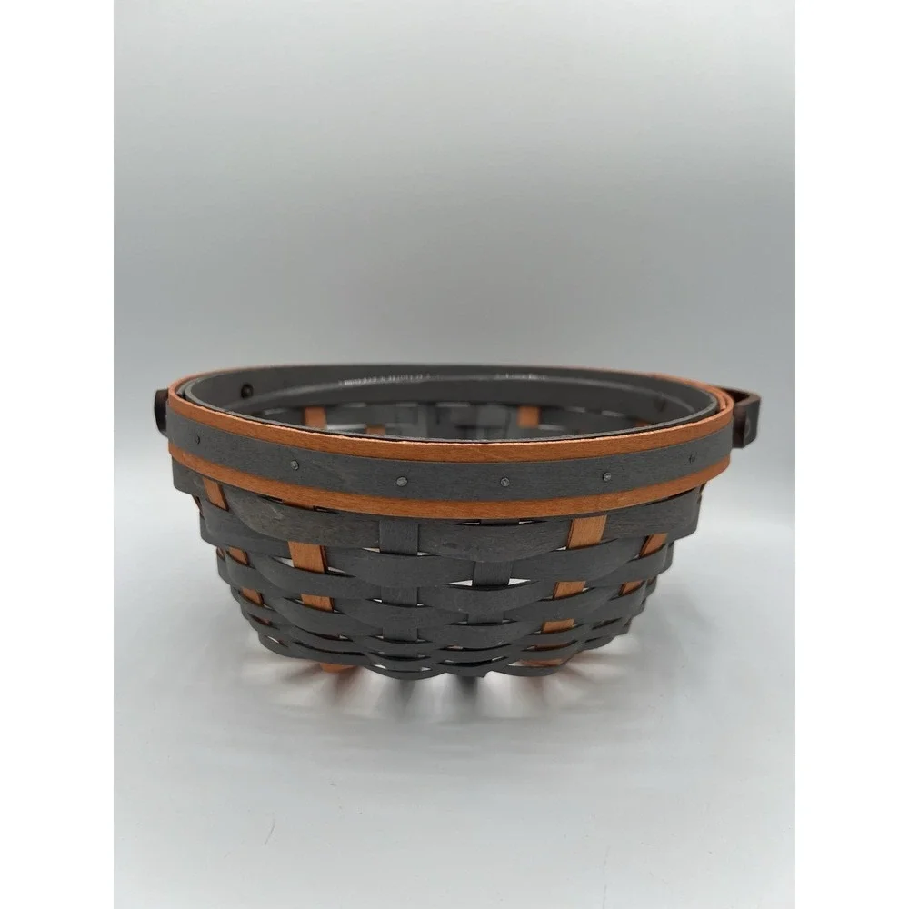 Dresden & Co Like Longaberger Cross Bottom Bowl Basket W/Protector -EUC